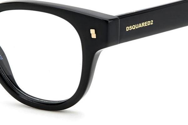 Okulary korekcyjne Dsquared2 D20057 807 Okrągłe Czarne