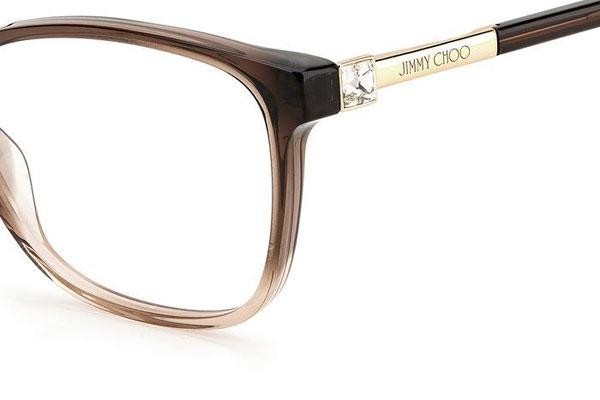 Okulary korekcyjne Jimmy Choo JC274 0MY Kocie oczy Brązowe