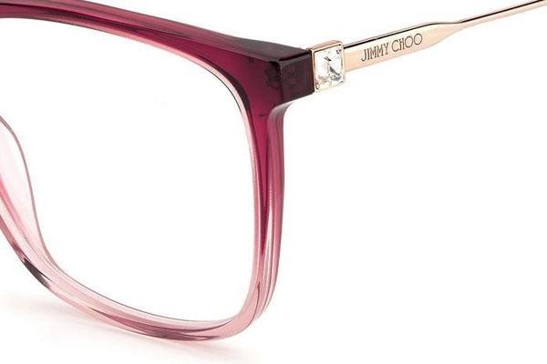 Okulary korekcyjne Jimmy Choo JC341 7W5 Kwadratowe Różowe