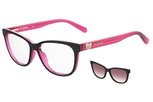 Okulary korekcyjne Love Moschino MOL052/CS 3MR/3X Kocie oczy Czarne