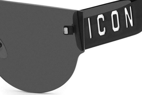 Okulary przeciwsłoneczne Dsquared2 ICON0002/S 80S/IR Pojedyncze | Shield Czarne