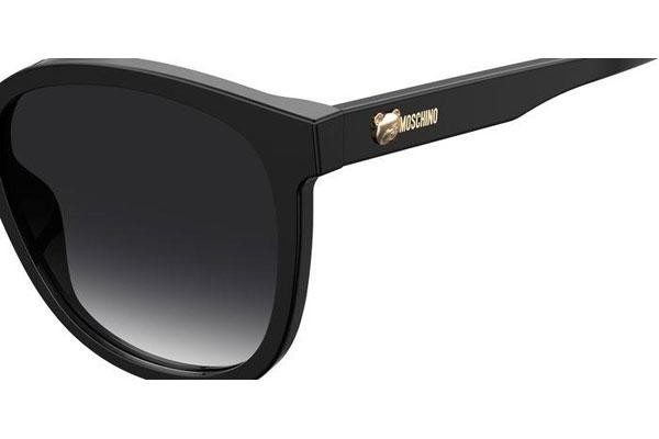 Okulary przeciwsłoneczne Moschino MOS074/F/S 807/9O Okrągłe Czarne