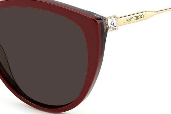 Okulary przeciwsłoneczne Jimmy Choo RYM/S 1GR/70 Kocie oczy Czerwone