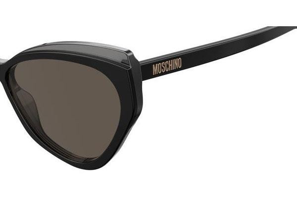 Okulary przeciwsłoneczne Moschino MOS081/S 08A/IR Kocie oczy Czarne