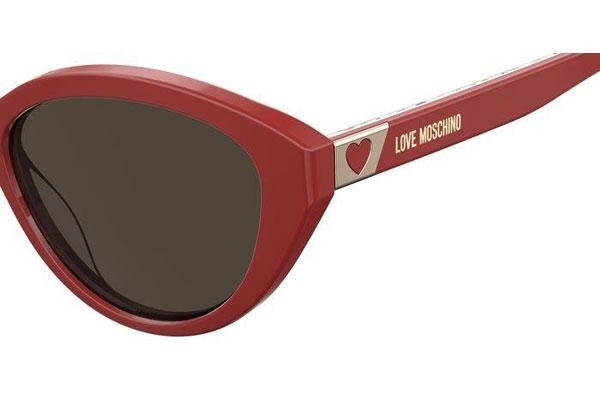 Okulary przeciwsłoneczne Love Moschino MOL033/S C9A/70 Kocie oczy Czerwone