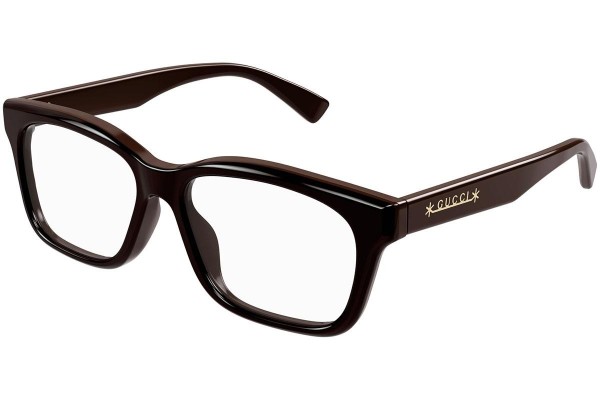 Okulary korekcyjne Gucci GG1177O 003 Kwadratowe Brązowe