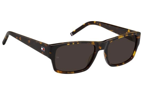 Okulary przeciwsłoneczne Tommy Hilfiger TH2017/S 086/70 Prostokątne Havana