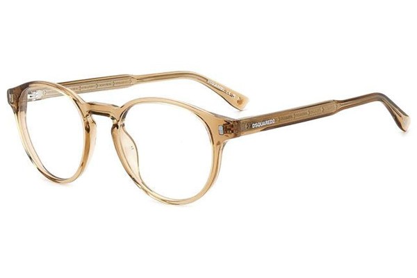 Okulary korekcyjne Dsquared2 D20080 10A Okrągłe Beżowe