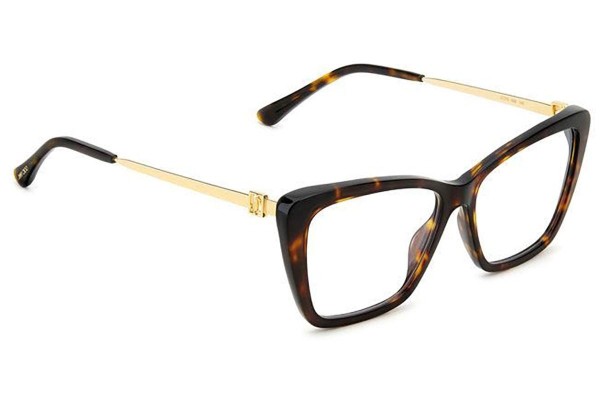 Okulary korekcyjne Jimmy Choo JC375 086 Kocie oczy Havana