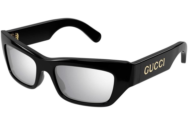 Okulary przeciwsłoneczne Gucci GG1296S 002 Prostokątne Czarne