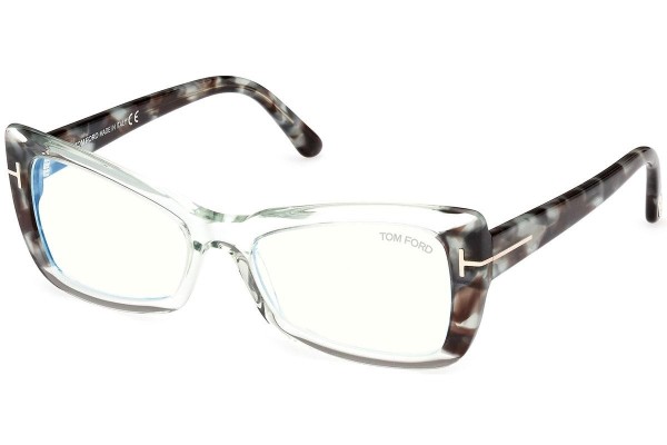 Okulary korekcyjne Tom Ford FT5879-B 093 Kocie oczy Zielone