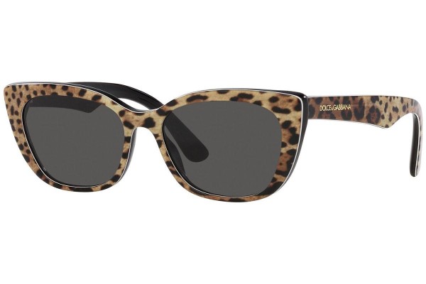 Okulary przeciwsłoneczne Dolce & Gabbana DX4427 316387 Kocie oczy Havana