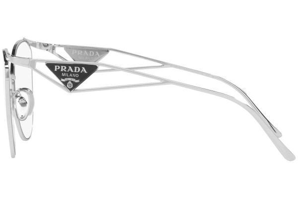 Okulary przeciwsłoneczne Prada PR50ZS 1BC08N Kocie oczy Srebrne