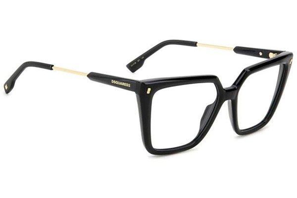 Okulary korekcyjne Dsquared2 D20136 807 Prostokątne Czarne