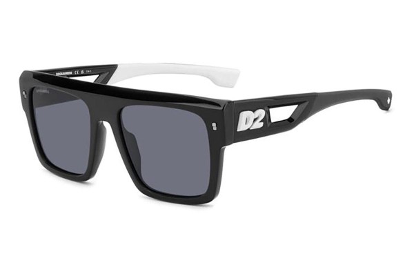 Okulary przeciwsłoneczne Dsquared2 D20127/S 80S/IR Flat Top Czarne