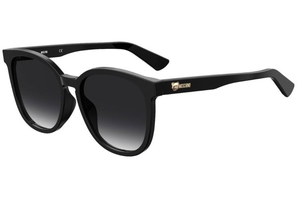 Okulary przeciwsłoneczne Moschino MOS074/F/S 807/9O Okrągłe Czarne