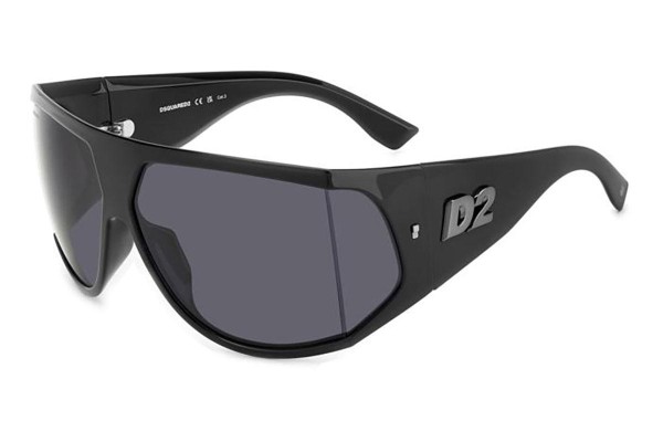 Okulary przeciwsłoneczne Dsquared2 D20124/S ANS/IR Flat Top Czarne