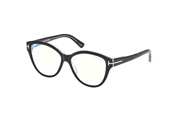 Okulary korekcyjne Tom Ford FT5954-B 003 Kocie oczy Czarne