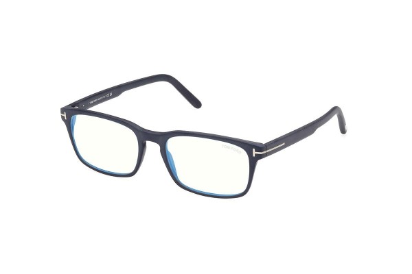 Okulary korekcyjne Tom Ford FT5938-B 091 Kwadratowe Niebieskie