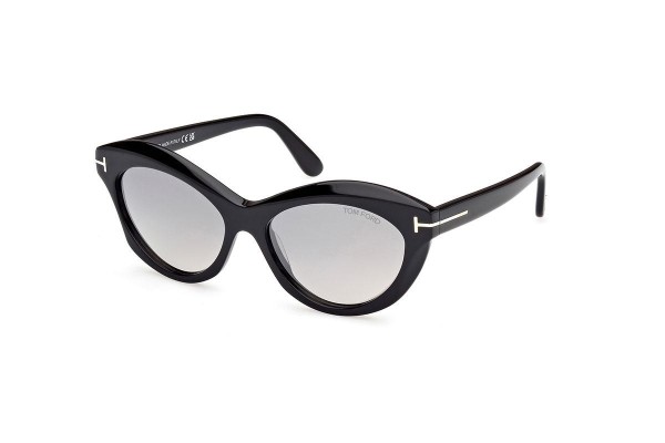 Okulary przeciwsłoneczne Tom Ford FT1111 01C Owalne Czarne