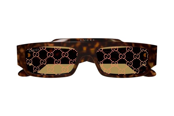 Okulary przeciwsłoneczne Gucci GG1592S 002 Kwadratowe Havana