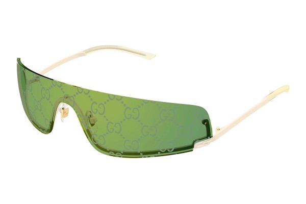 Okulary przeciwsłoneczne Gucci GG1561S 003 Pojedyncze | Shield Białe