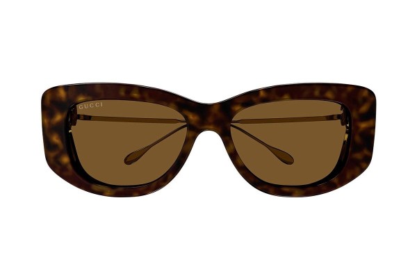 Okulary przeciwsłoneczne Gucci GG1566S 002 Prostokątne Havana