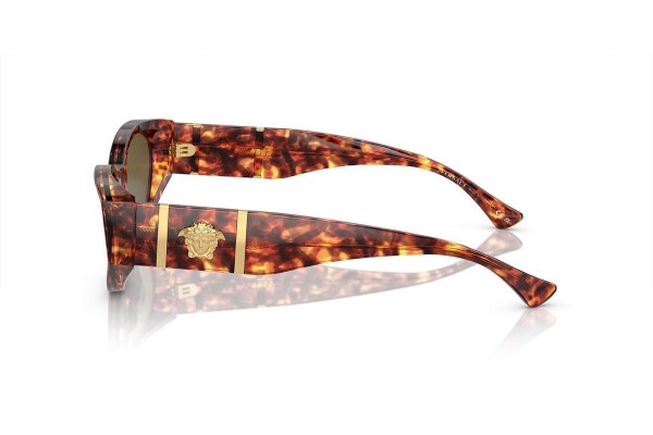 Okulary przeciwsłoneczne Versace VE4454 543773 Kocie oczy Havana