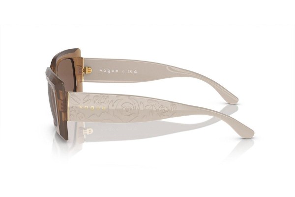 Okulary przeciwsłoneczne Vogue Eyewear VO5526S 309373 Prostokątne Brązowe