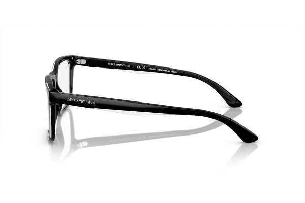 Okulary korekcyjne Emporio Armani EA3227 6051 Prostokątne Czarne