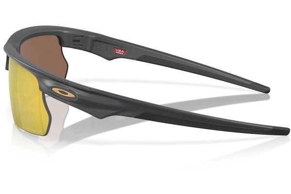 Okulary przeciwsłoneczne Oakley OO9400 940012 Polarized Prostokątne Szare