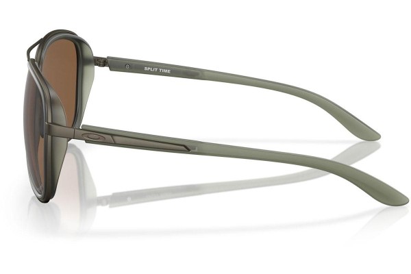 Okulary przeciwsłoneczne Oakley Split Time OO4129 412925 Pilotki (Aviator) Zielone