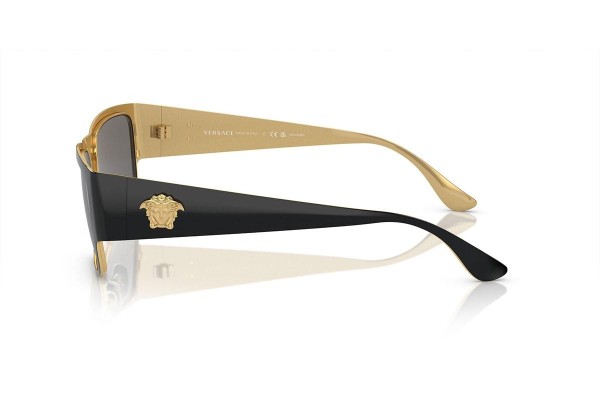 Okulary przeciwsłoneczne Versace VE2262 143381 Polarized Kwadratowe Czarne