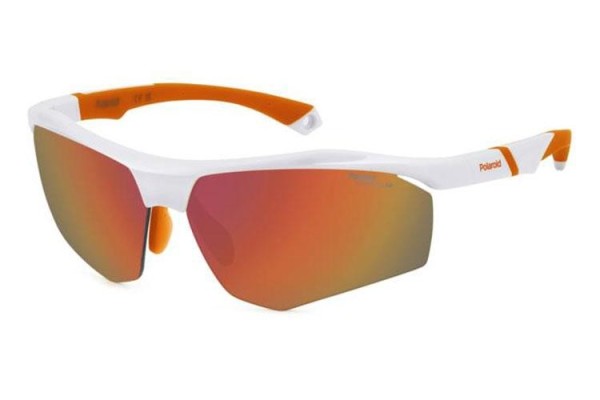 Okulary przeciwsłoneczne Polaroid PLD7055/S VK6/BG Polarized Prostokątne Białe