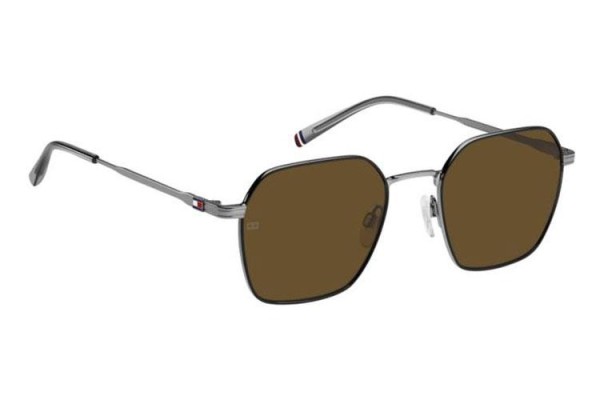 Okulary przeciwsłoneczne Tommy Hilfiger TH2133/S TI7/70 Prostokątne Srebrne