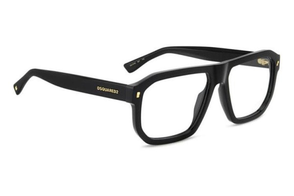 Okulary korekcyjne Dsquared2 D20146 807 Prostokątne Czarne