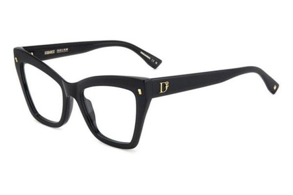 Okulary korekcyjne Dsquared2 D20152 807 Kocie oczy Czarne