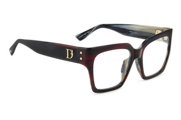 Okulary korekcyjne Dsquared2 D20151/G K4G Prostokątne Czerwone