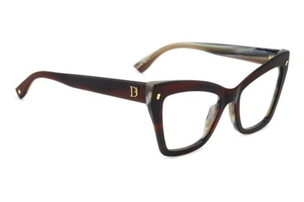 Okulary korekcyjne Dsquared2 D20152 K4G Kocie oczy Czerwone