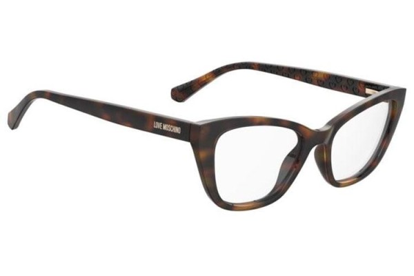 Okulary korekcyjne Love Moschino MOL636 05L Kocie oczy Havana