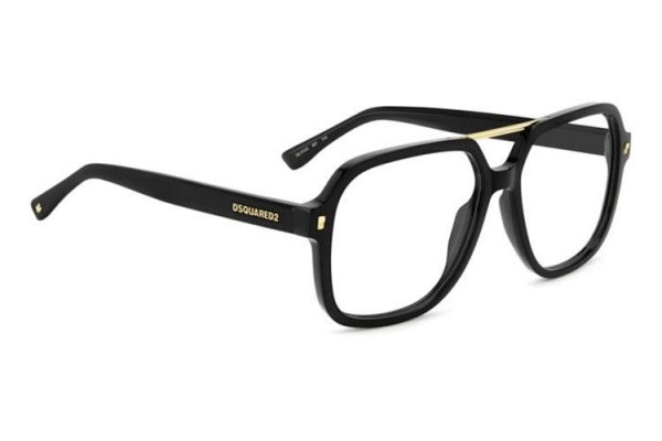 Okulary korekcyjne Dsquared2 D20145 807 Prostokątne Czarne