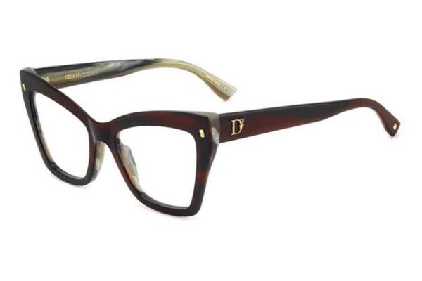 Okulary korekcyjne Dsquared2 D20152 K4G Kocie oczy Czerwone