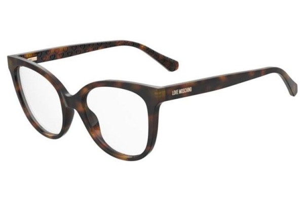 Okulary korekcyjne Love Moschino MOL635 05L Kocie oczy Havana