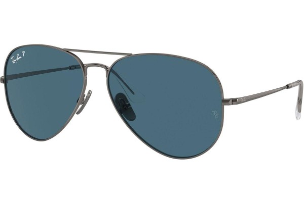 Okulary przeciwsłoneczne Ray-Ban RB8089 165/S2 Polarized Pilotki (Aviator) Srebrne