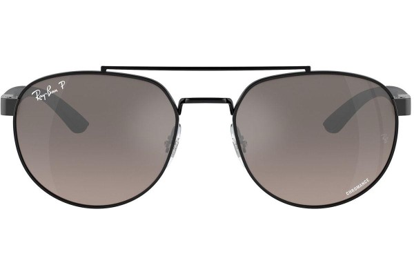 Okulary przeciwsłoneczne Ray-Ban RB3736CH 002/5J Polarized Prostokątne Czarne