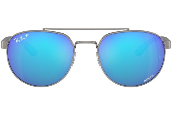 Okulary przeciwsłoneczne Ray-Ban RB3736CH 004/A1 Polarized Prostokątne Szare