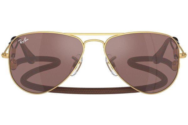 Okulary przeciwsłoneczne Ray-Ban Junior Aviator Junior RJ9506S 223/6G Pilotki (Aviator) Złote