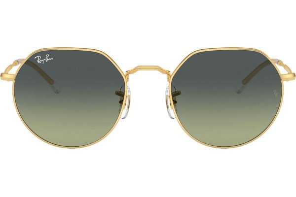 Okulary przeciwsłoneczne Ray-Ban Jack RB3565 001/BH Okrągłe Złote