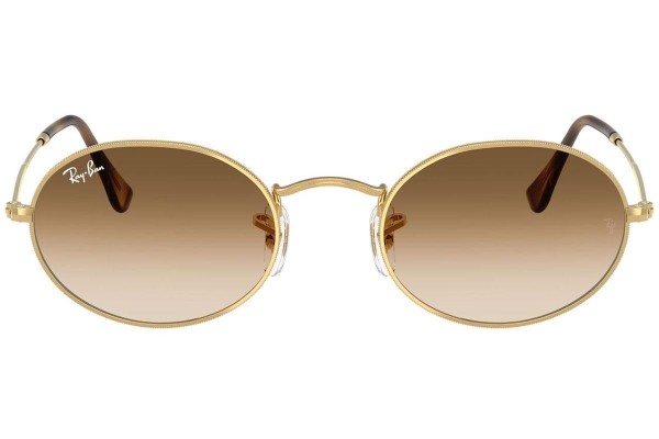 Okulary przeciwsłoneczne Ray-Ban Oval RB3547 001/51 Tiny Złote