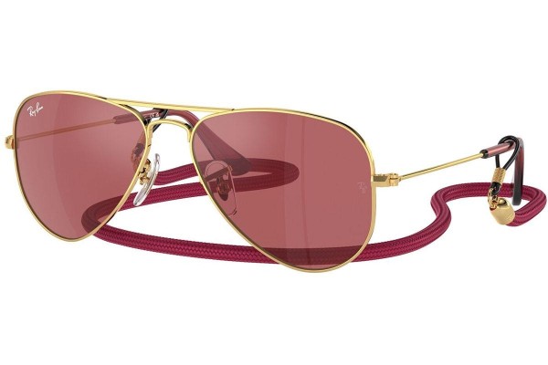 Okulary przeciwsłoneczne Ray-Ban Junior Aviator Junior RJ9506S 223/B5 Pilotki (Aviator) Złote